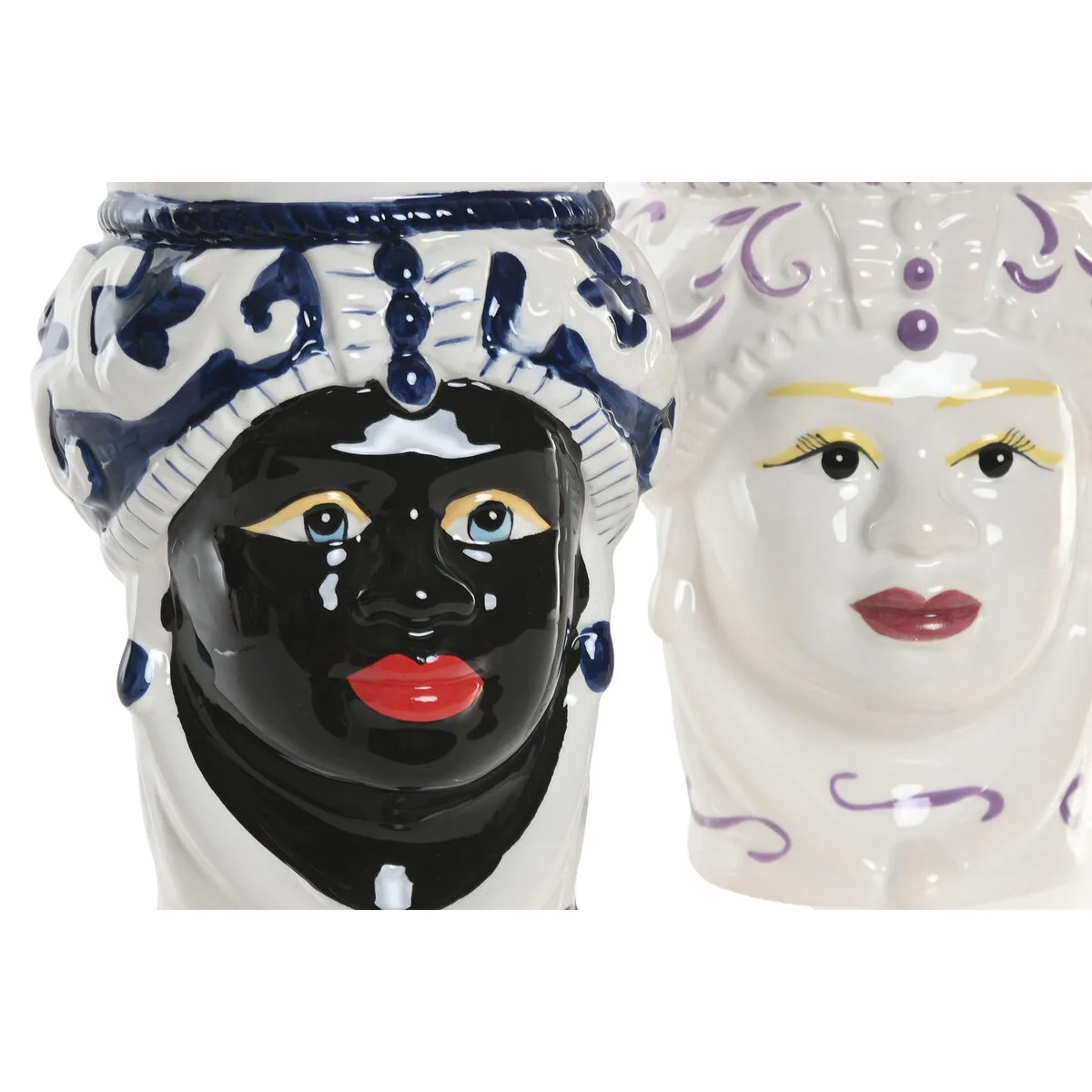 Cache pot home esprit bleu blanc noir porcelaine 12 x 12 x 20 cm 2 unites s306043642. Les dernières tendances mode vous attendent chez Diaytar !
