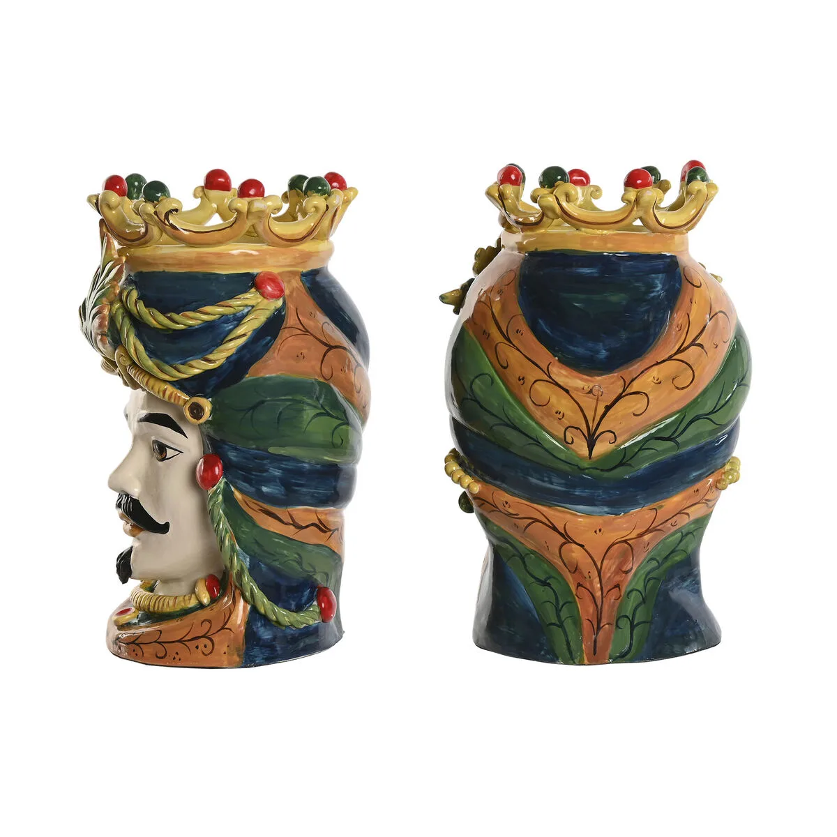 Cache pot home esprit vert multicouleur porcelaine 20 x 20 x 29 cm 2 unites s306043587. La recette Diaytar : un tiers de design, un tiers d'innovation, un tiers de fonctionnalité. Le tout saupoudré de tendance.