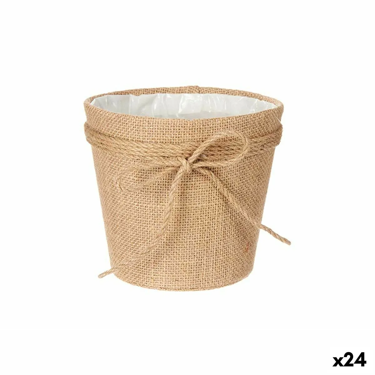 Cache pot ibergarden 86450 marron tissu lien 16 x 15 x 16 cm 24 unites s362626241. Votre garde-robe mérite le style Diaytar - Découvrez nos nouveautés !