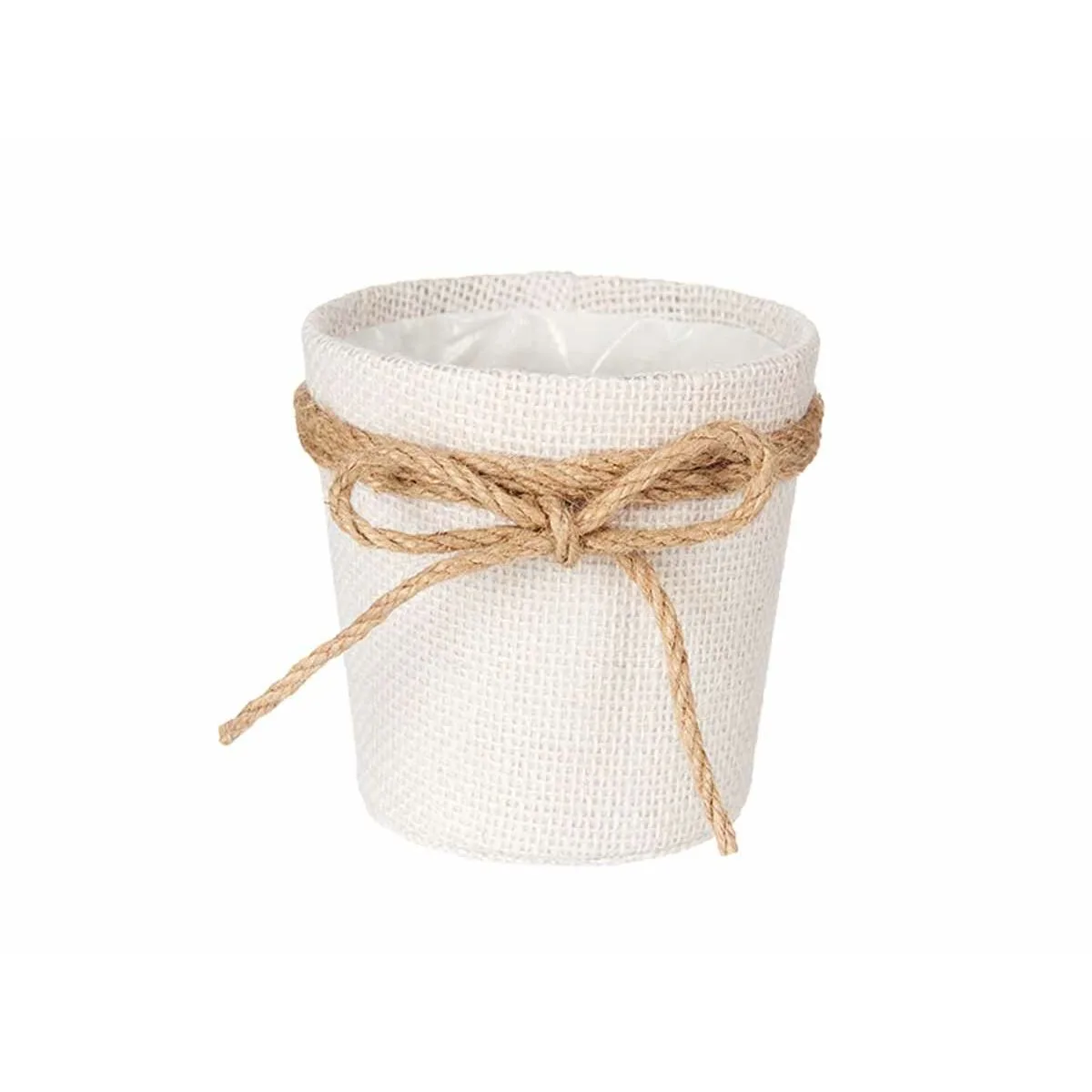 Cache pot ibergarden 86455 blanc marron tissu lien 11 x 10 5 x 11 cm 24 unites s362626356. Nous sommes Diaytar, les architectes de votre espace de vie en ligne, meublé avec les meilleurs produits du moment