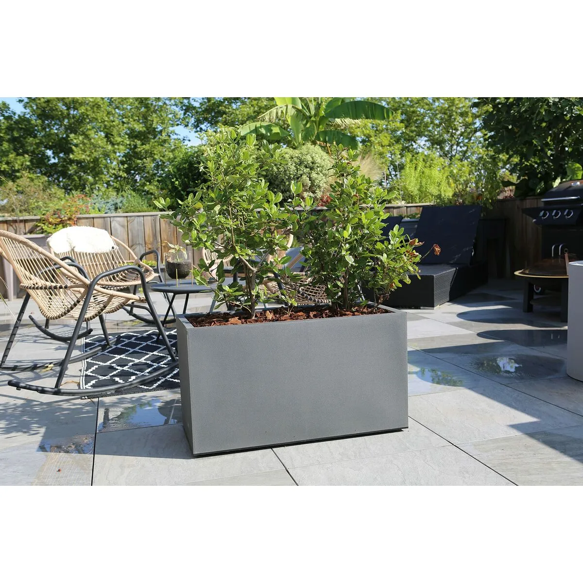 Cache pot riviera rectangulaire gris 80 x 40 cm granite s715210993. Notre mission chez Diaytar : démocratiser l'accès aux produits extraordinaires, sans rogner sur le design ou la qualité.