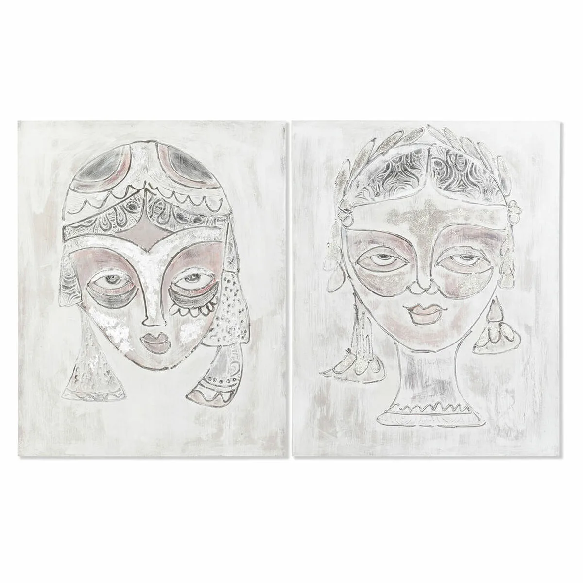 Cadre dkd home decor 80 x 3 7 x 100 cm visage colonial 2 unites s302821059. Créez votre look signature avec les pièces mode sélectionnées par Diaytar.