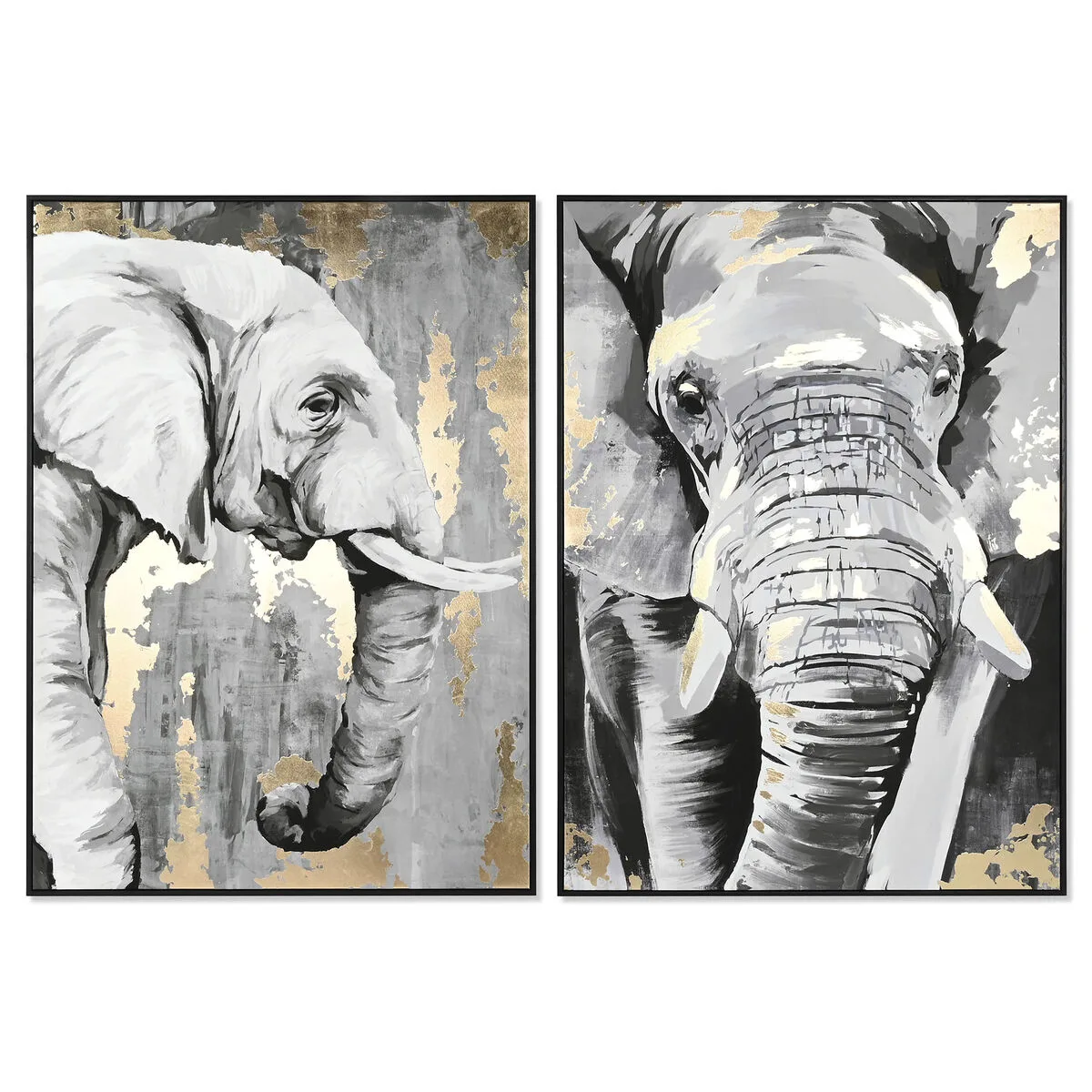 Cadre dkd home decor blanc noir gris dore elephant colonial 100 x 4 x 140 cm 2 unites s304292080. Élargissez vos horizons avec Diaytar, le hub de tous les produits qui comptent vraiment dans votre vie de tous les jours
