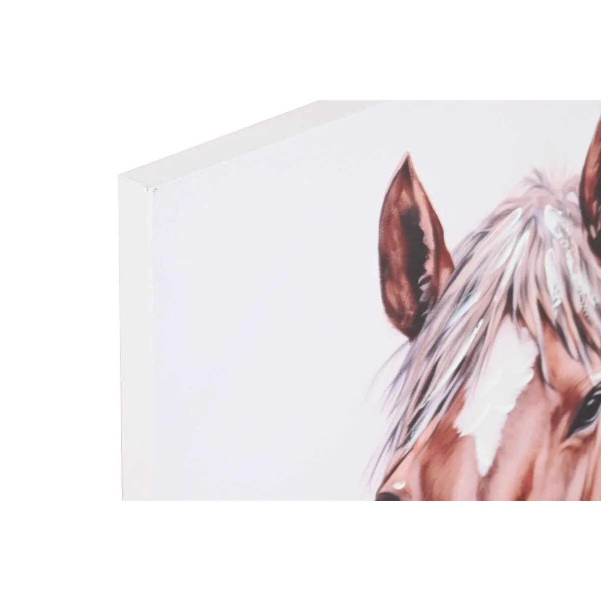 Cadre home esprit beige rose toile bois mdf cheval shabby chic 80 x 2 5 x 60 cm 2 unites s305822890. Chez Diaytar, chaque détail compte pour votre satisfaction totale.