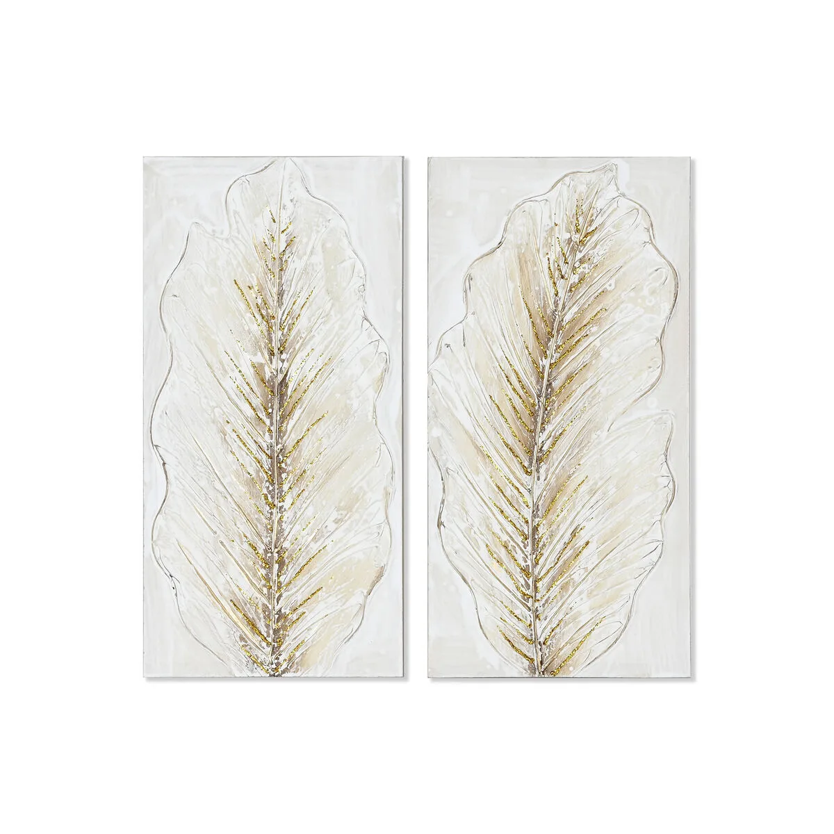 Cadre home esprit blanc dore toile bois mdf feuille d une plante romantique 30 x 2 5 x 60 cm 2 unites s305825534. Diaytar, c'est la fusion entre le meilleur de l'artisanat et le cutting-edge de la technologie, au service de votre quotidien.