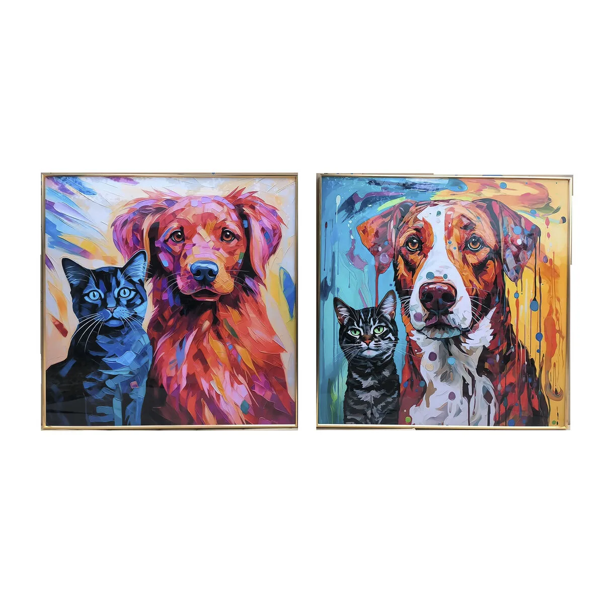 Cadre home esprit moderne chien 80 x 3 5 x 80 cm 2 unites s306008349. Votre foyer mérite le style et le confort des produits Diaytar Home.