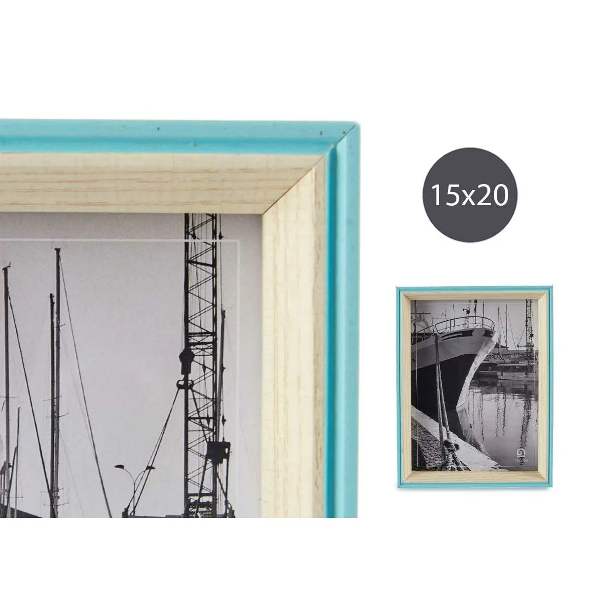 Cadre photo bleu marron clair 3 x 22 x 17 cm verre blanc bois mdf s361041384. Nous sélectionnons pour Diaytar des produits qui ont une histoire, une âme, et qui sauront trouver une place dans la vôtre.