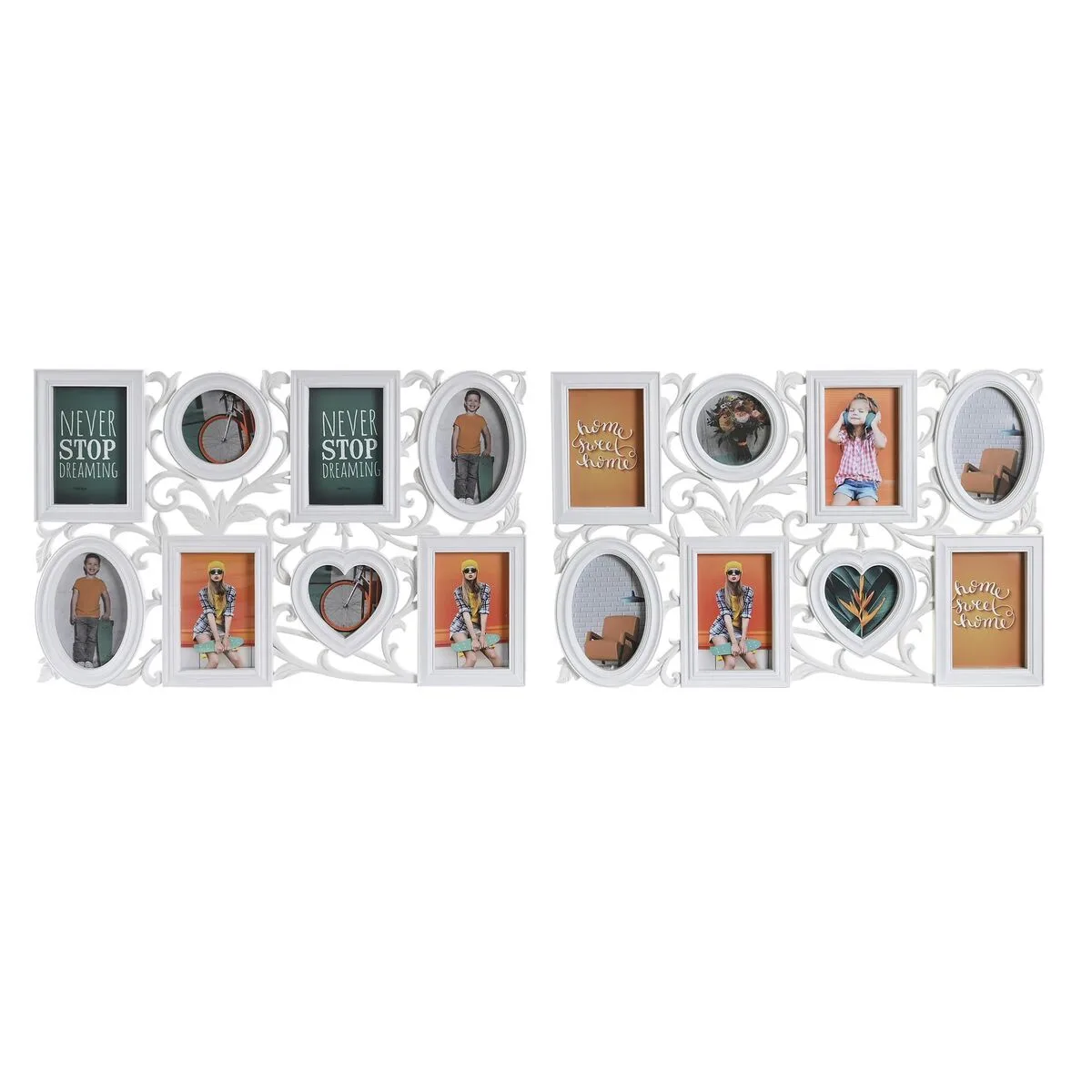 Cadre photo dkd home decor 8 photos verre blanc pp 58 x 2 x 37 5 cm 2 unites s303483012. Diaytar décomplexe le shopping en ligne : trouvez tout ce dont vous avez besoin et tout ce dont vous rêvez, au même endroit