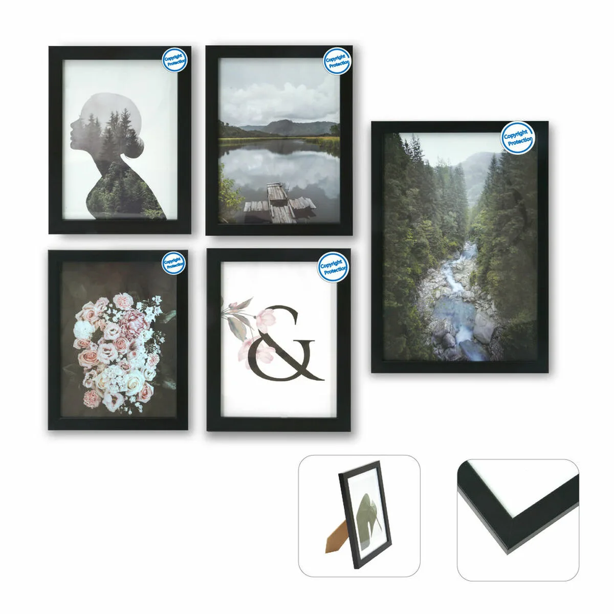 Cadre photo dkd home decor multiple 23 x 2 x 28 cm noir moderne bois mdf s302420890. Les dernières tendances mode vous attendent chez Diaytar !