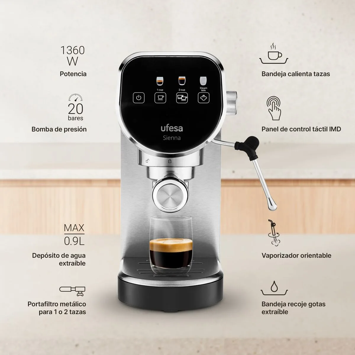 Cafetiere electrique ufesa sienna s046116179. Bienvenue sur Diaytar, l'endroit où les produits ne sont pas juste achetés, mais sont adoptés pour la vie.