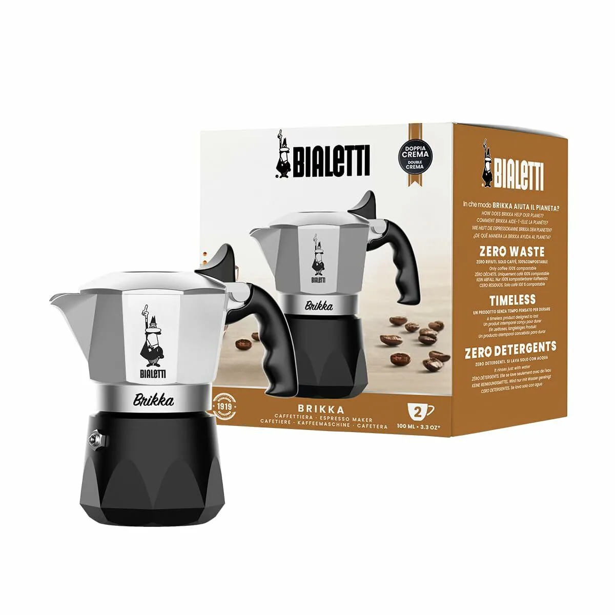Cafetiere italienne bialetti brikka 2tz noir aluminium 2 tasses s9112436116. Style et élégance se conjuguent parfaitement dans notre rayon mode Diaytar.