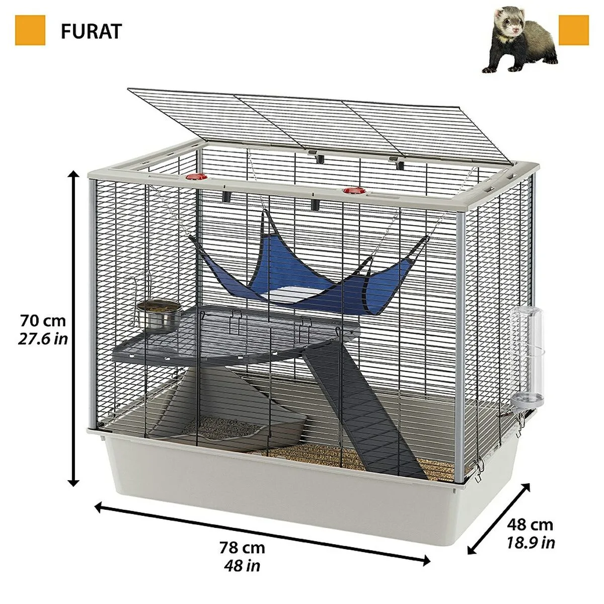 Cage ferplast 57059814 metal plastique 70 x 70 x 48 cm s913245939. Diaytar vous connecte à l'essentiel et au superflu stylé : une gamme complète de produits pour tous vos besoins et envies