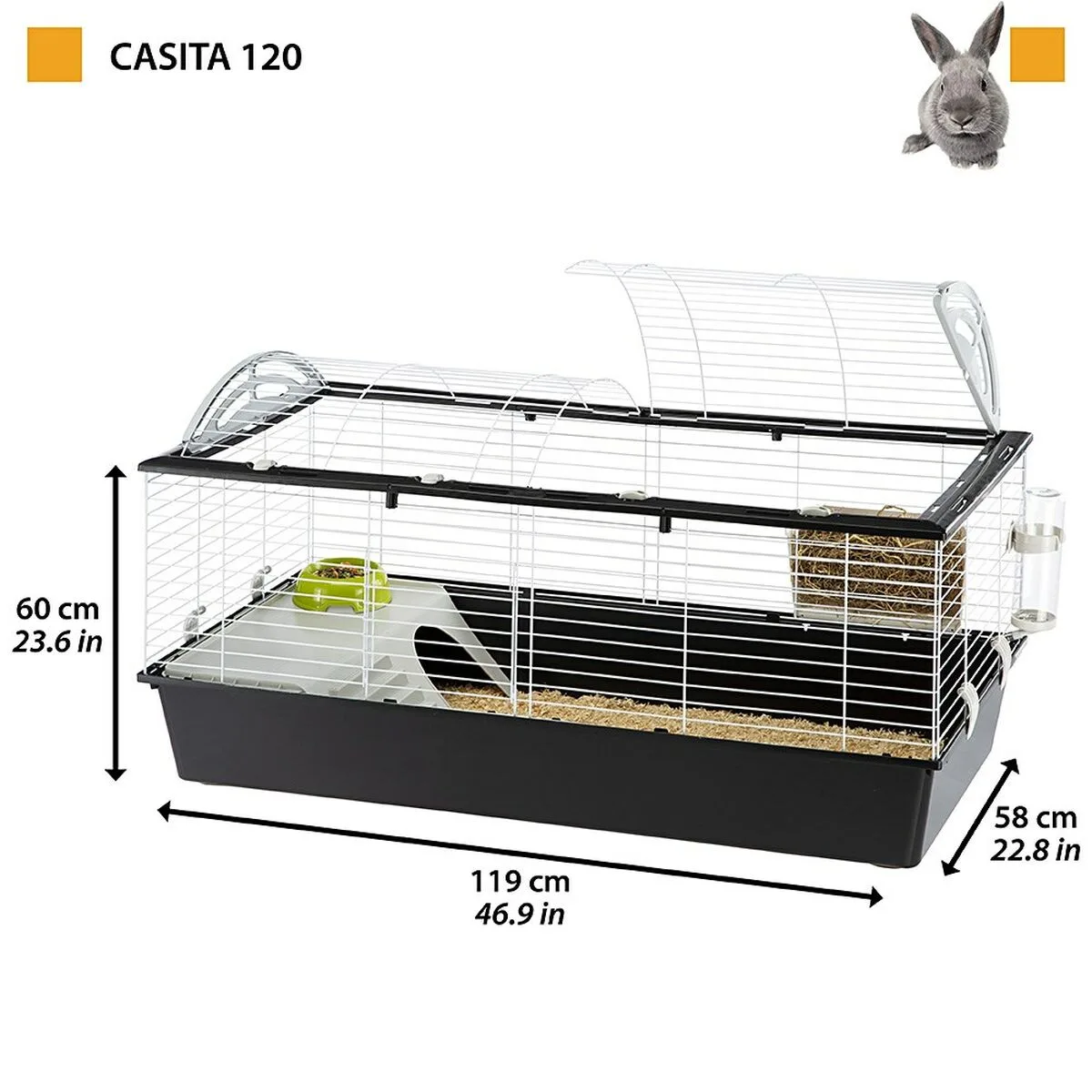 Cage ferplast 57067070 metal plastique 119 x 60 x 58 cm s9111975840. Diaytar, le reflect de vos envies multiples : une gamme de produits soigneusement composée pour sa diversité et sa pertinence