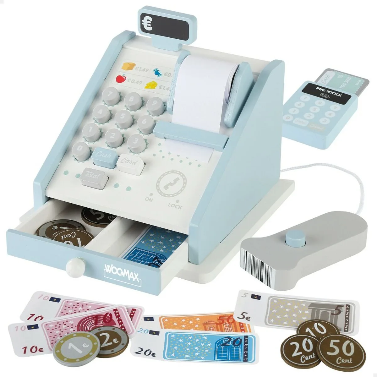 Caisse enregistreuse jouet woomax 18 pieces 4 unites 18 x 15 x 18 cm s890031846. Diaytar a fait le pari de la transparence : nous vous disons tout sur l'origine et la conception de nos produits.