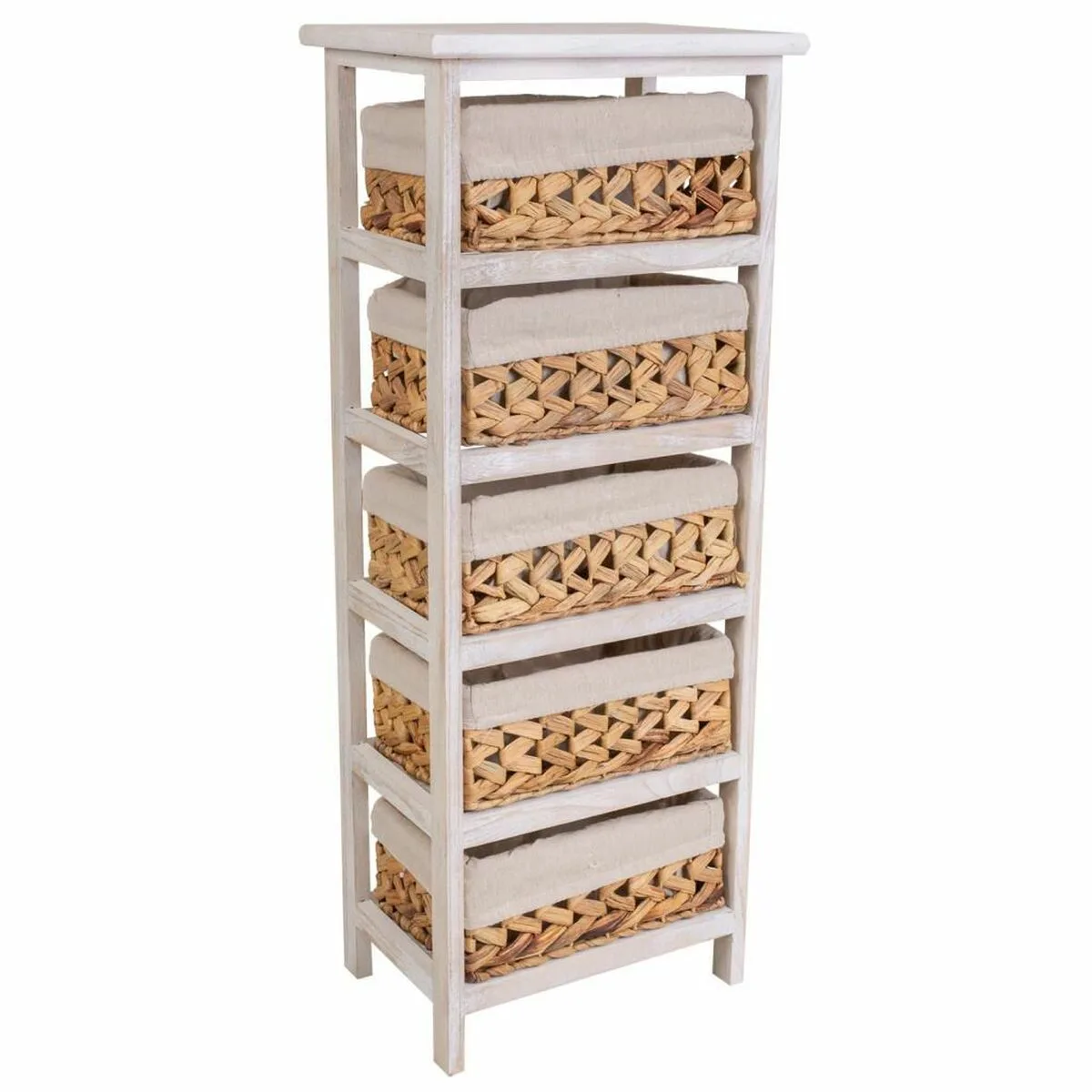 Caisson a tiroirs alexandra house living blanc tissu jacinthe d eau bois de paulownia 25 x 88 x 35 cm d163044581. Diaytar réinvente votre quotidien avec des objets déco pleins de charme.