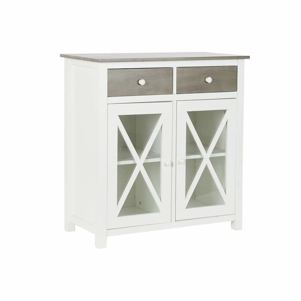 Caisson a tiroirs dkd home decor blanc gris verre peuplier cottage 80 x 40 x 85 cm s302270469. Diaytar ne suit pas les tendances, il les anticipe à travers sa sélection前瞻 de produits électroniques et généraux