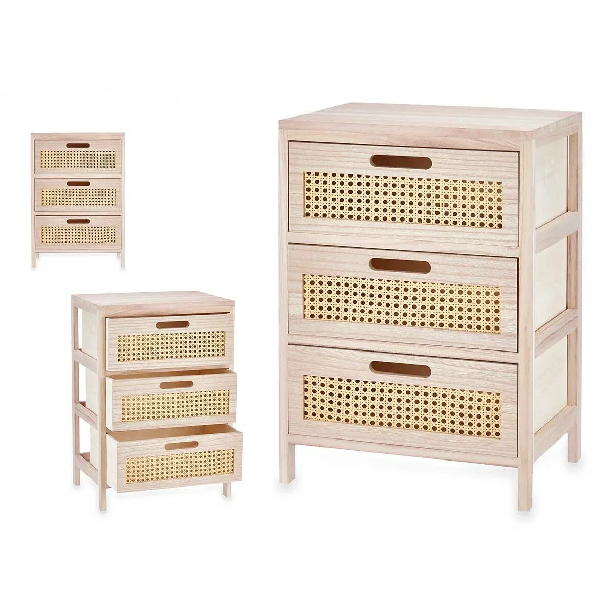 Caisson a tiroirs rattan naturel 40 x 58 x 29 cm 3 tiroirs s363232261. Diaytar révolutionne votre façon de faire du shopping en ligne !