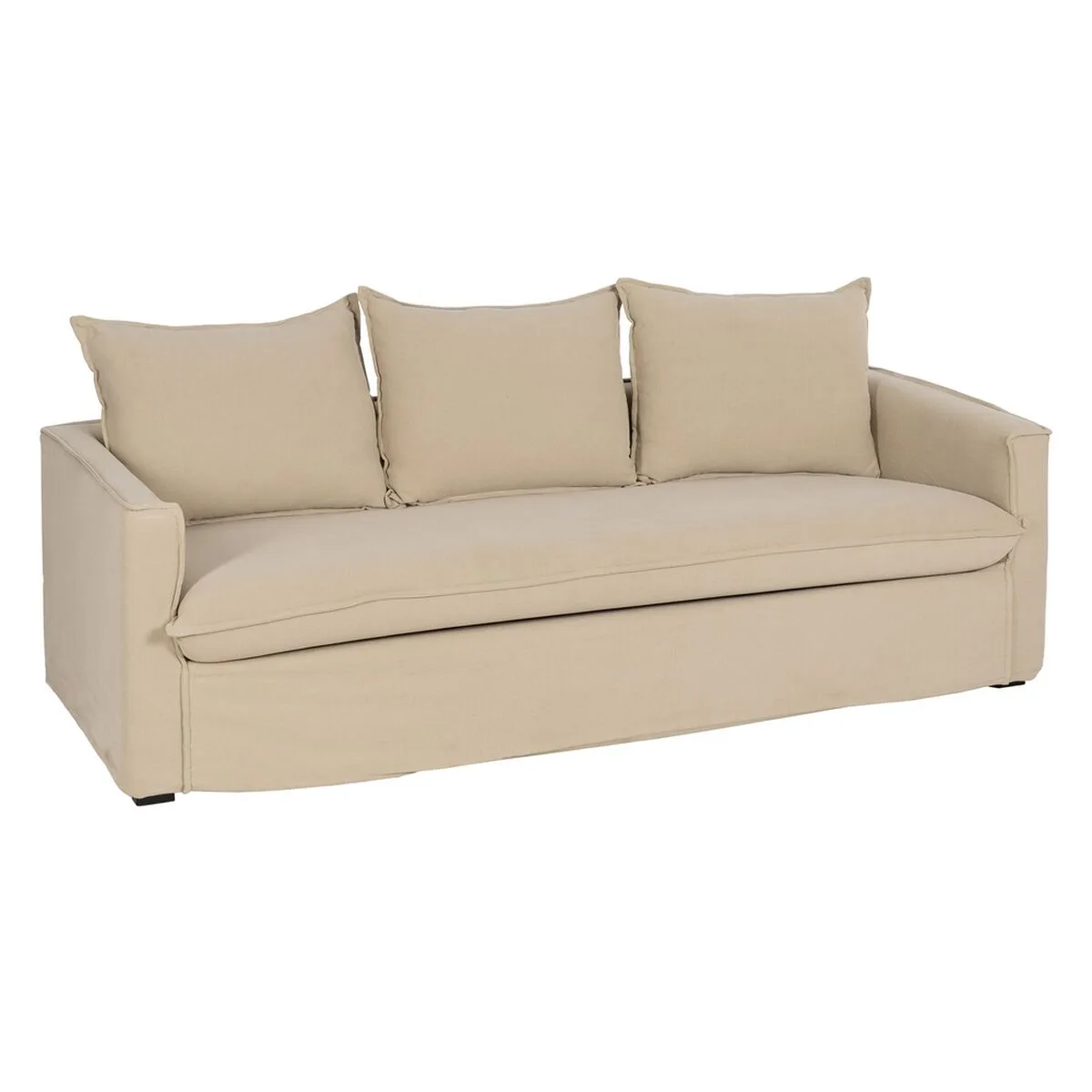Canape trois places beige 220 x 95 x 90 cm s880568174. Chez Diaytar, chaque détail compte pour votre satisfaction totale.