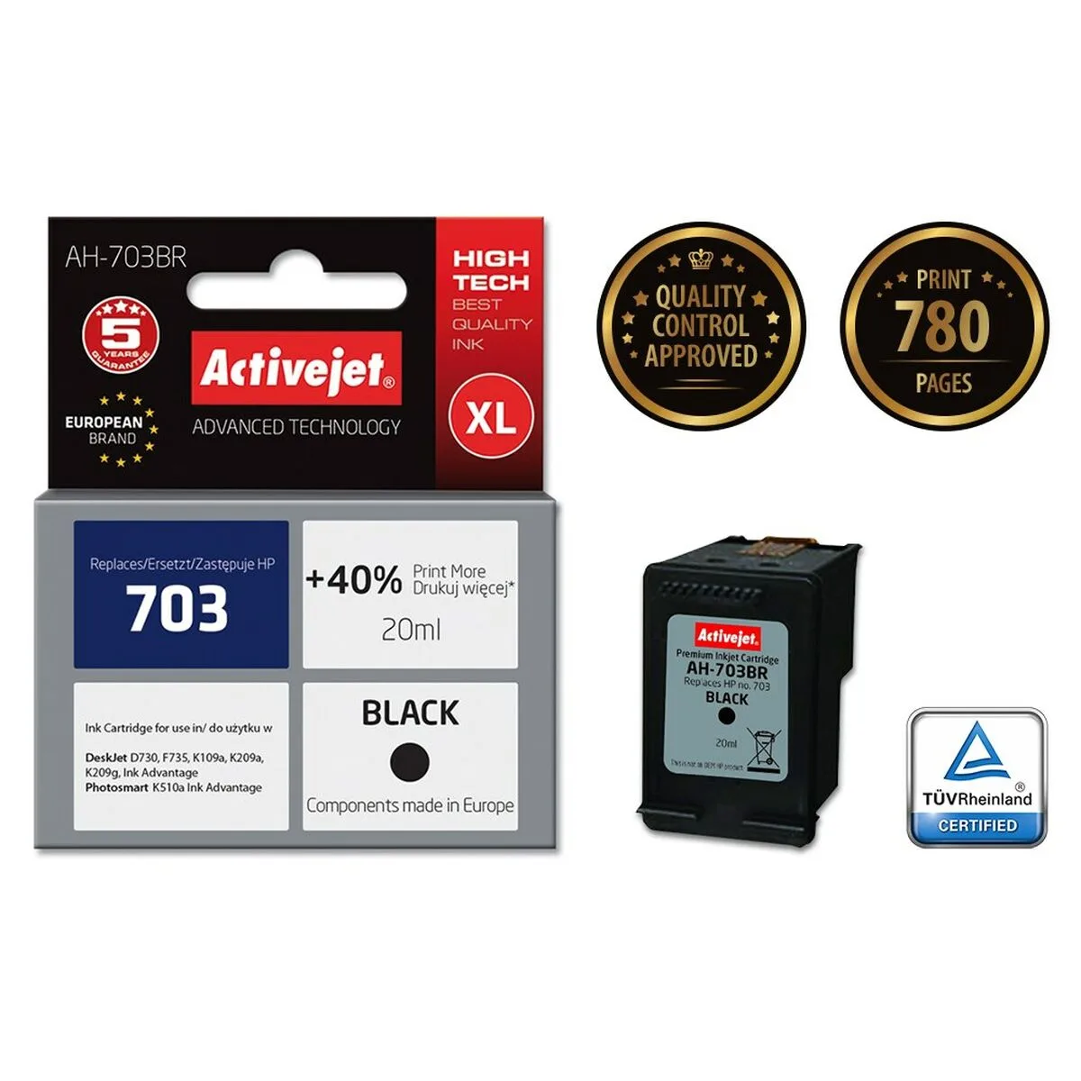 Cartouche d encre compatible activejet ah 703br noir s911259781. Nous croyons en la puissance de la simplicité. Les produits Diaytar sont beaux, utiles, et incroyablement simples à utiliser.