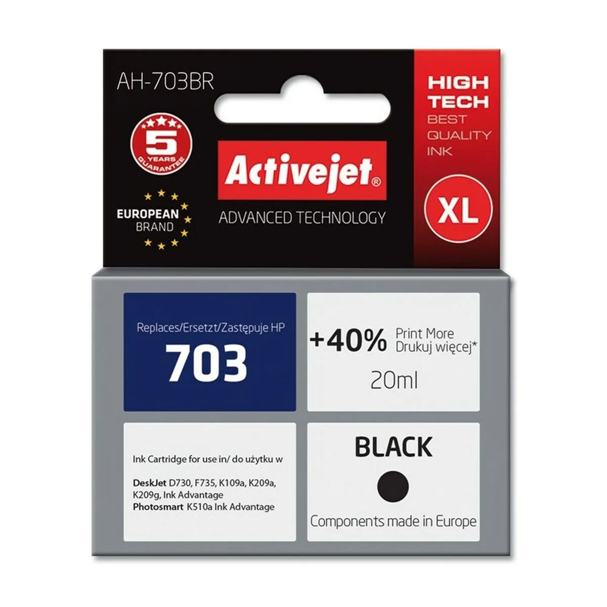 Cartouche d encre compatible activejet ah 703br noir s911259798. Notre équipe Diaytar parcourt le globe pour vous dénicher les produits généraux et électroniques les plus prometteurs