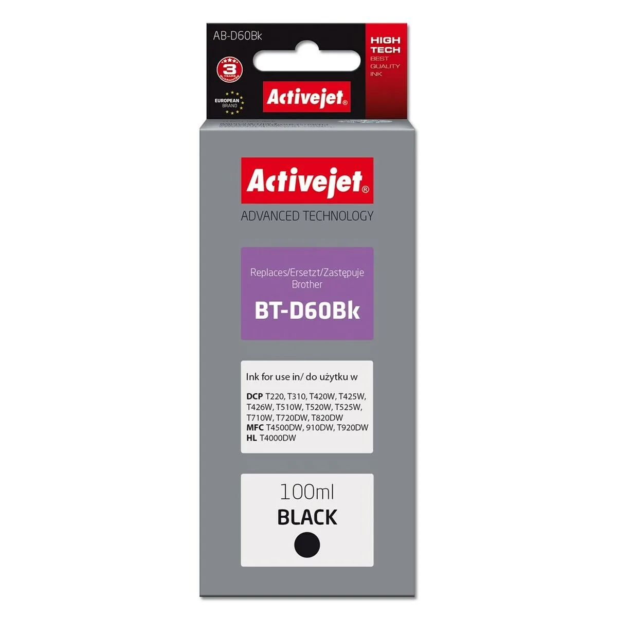 Cartouche d encre compatible activejet bt d60bk noir s913722072. Nous avons bâti Diaytar sur la conviction qu'un produit génial n'a pas de prix, mais devrait avoir un prix accessible.