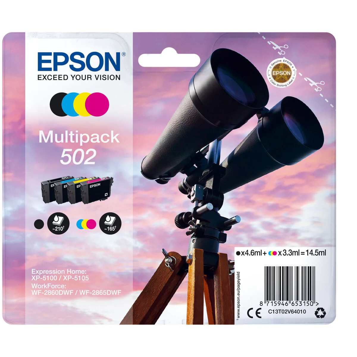 Cartouche d encre compatible epson c13t02v64010 14 5 ml noir multicouleur noir cyan magenta jaune m050584010. Bienvenue sur Diaytar, où le shopping généraliste devient une chasse au trésor pour produits tendance et innovants