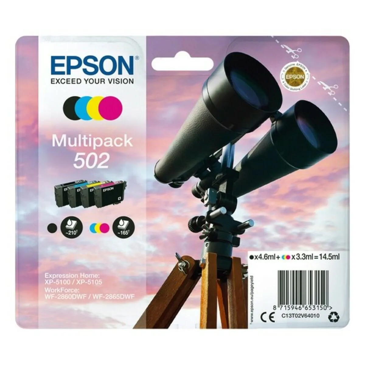 Cartouche d encre compatible epson c13t02v64010 14 5 ml noir multicouleur noir cyan magenta jaune m050584081. Diaytar : Le curateur de votre quotidien. Des produits soigneusement choisis pour leur originalité et leur utilité