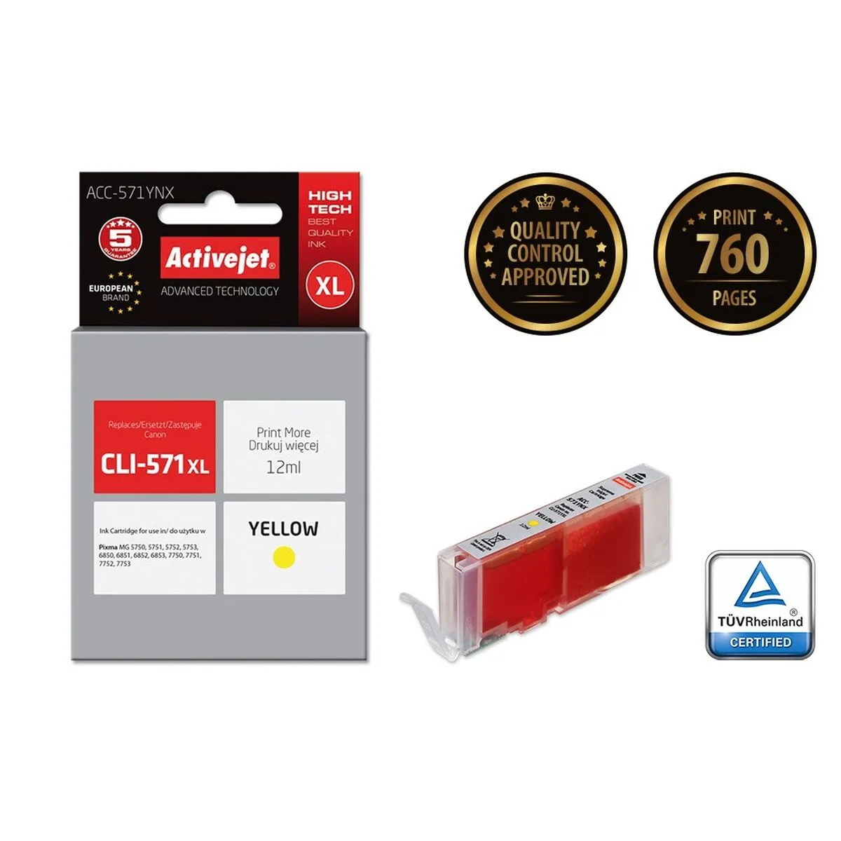 Cartouche d encre originale activejet acc 571ynx jaune s911245854. La recette Diaytar : un tiers de design, un tiers d'innovation, un tiers de fonctionnalité. Le tout saupoudré de tendance.
