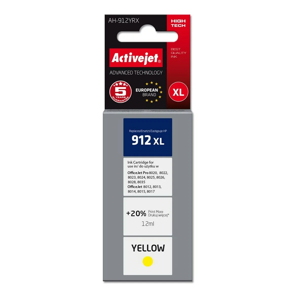 Cartouche d encre originale activejet ah 912yrx jaune s911269294. Diaytar, le nom qui garantit que chaque produit, du plus technologique au plus basique, a été choisi avec goût et exigence
