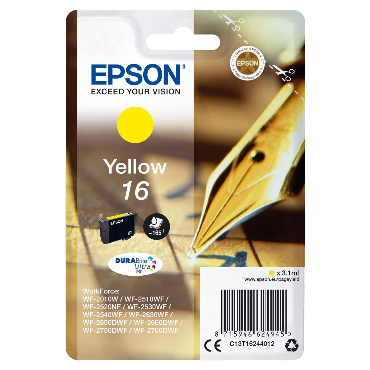 Cartouche d encre originale epson c13t16244012 jaune m050600923. Diaytar vous propose une sélection pointue de produits électroniques innovants et d'articles maison qui transforment votre quotidien