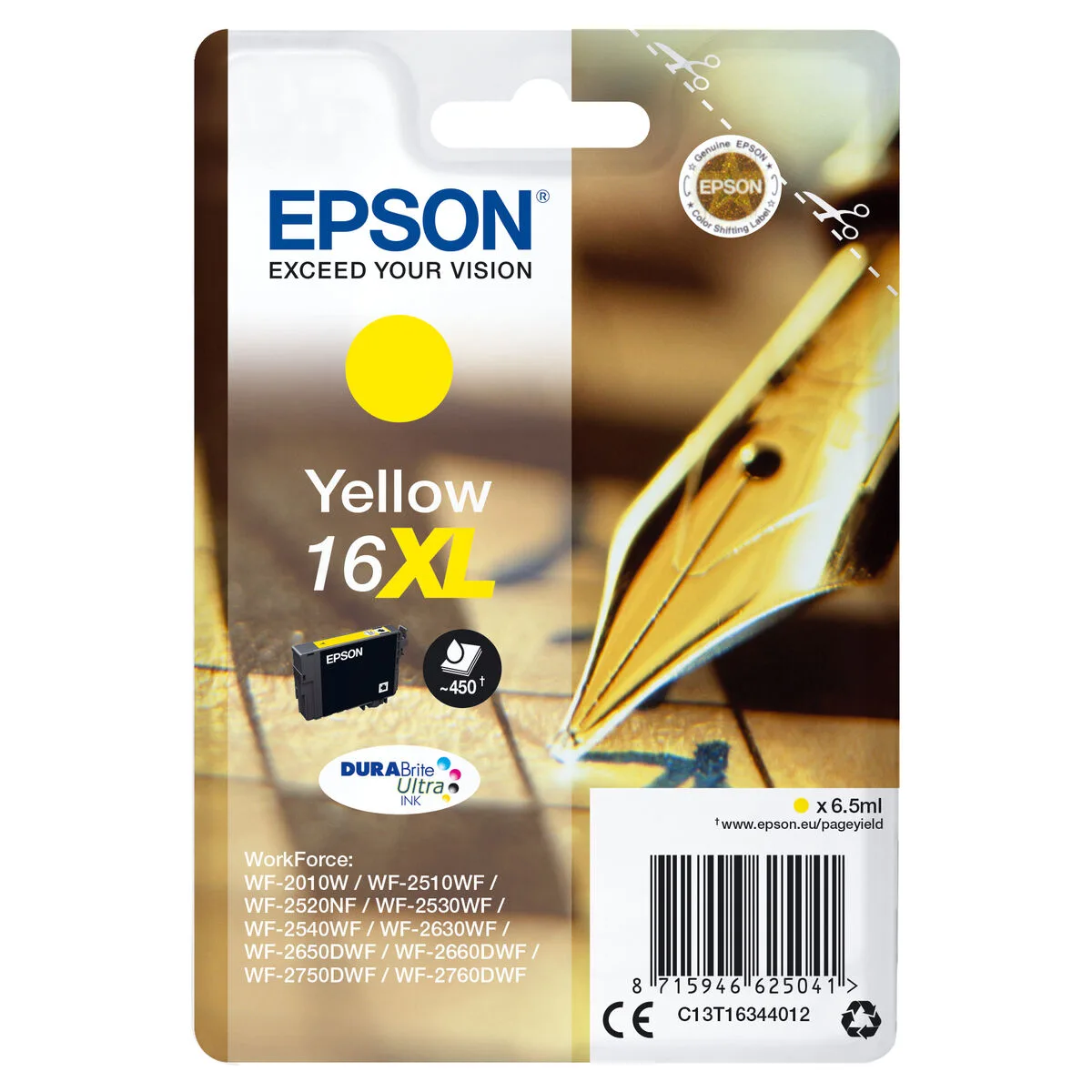 Cartouche d encre originale epson c13t16344012 jaune m050601765. Diaytar, c'est l'évidence que quand on aime les produits, on ne compte pas. On les collectionne. À vous de jouer.