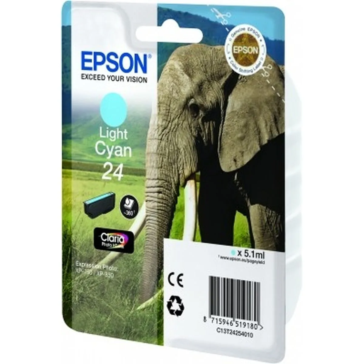 Cartouche d encre originale epson c13t24254012 cyan clair m050604599. Diaytar, c'est votre garantie contre la déception. Des produits testés et approuvés, pour un shopping en toute sérénité.