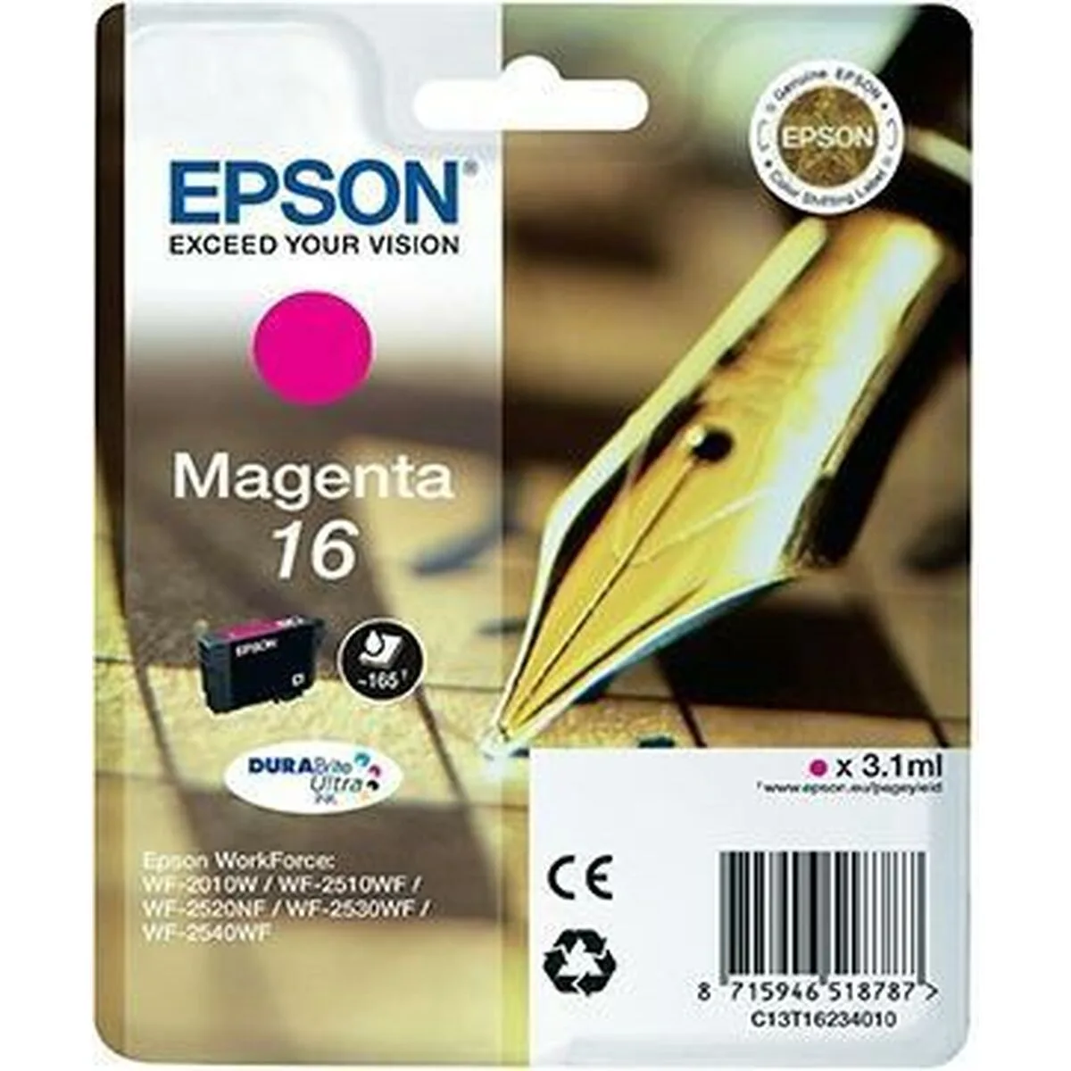 Cartouche d encre originale epson cartucho 16 magenta magenta m050600770. Avec Diaytar, redécouvrez le plaisir de l'achat en ligne grâce à une approche humaine des produits et de la curation