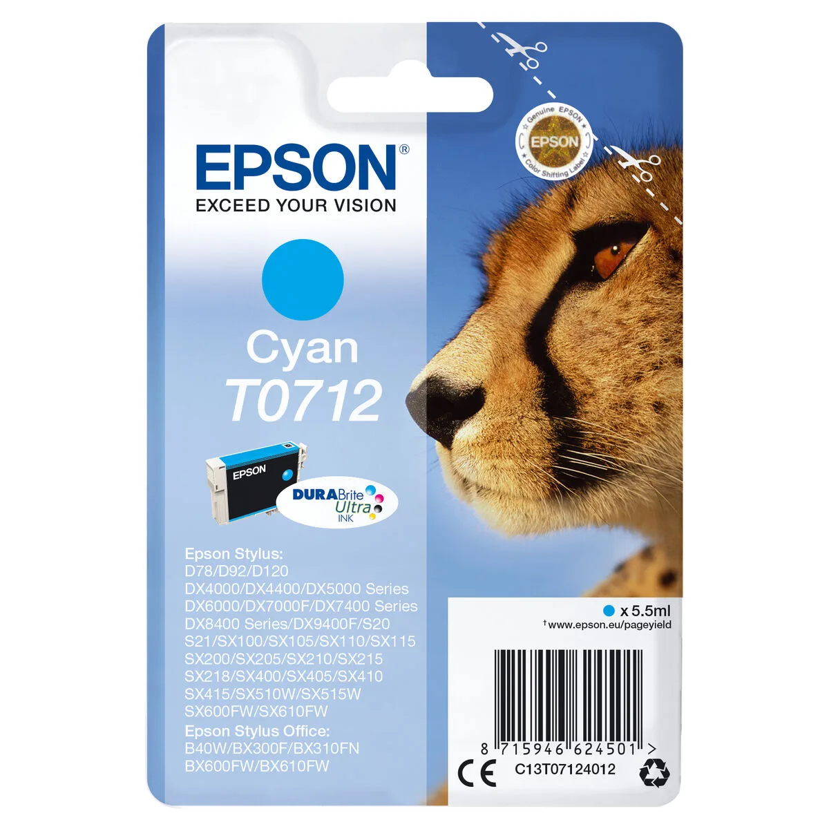Cartouche d encre originale epson cartucho t0712 cian cyan m050591853. Diaytar, c'est la convergence entre votre style unique et notre sélection infinie de produits qui lui correspondent.