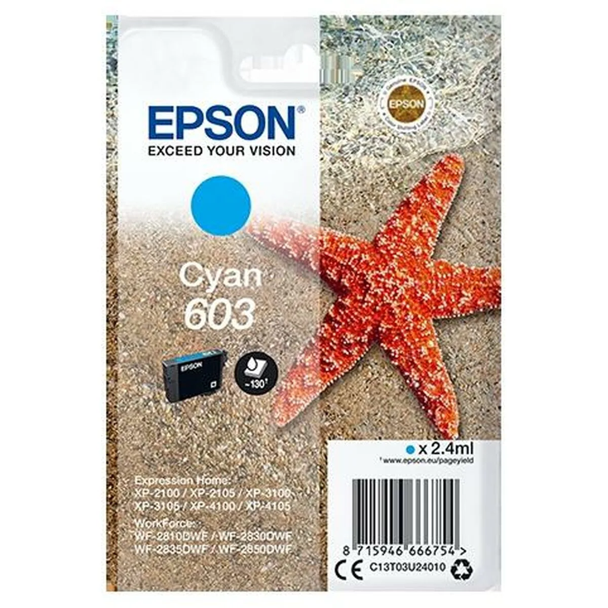 Cartouche d encre originale epson xp 2100 3100 4100 wf 2830dwf 2850dw no 603 cyan 10 unites s843544929. Votre vie, simplifiée et stylisée par Diaytar et sa collection de produits essentiels et innovants