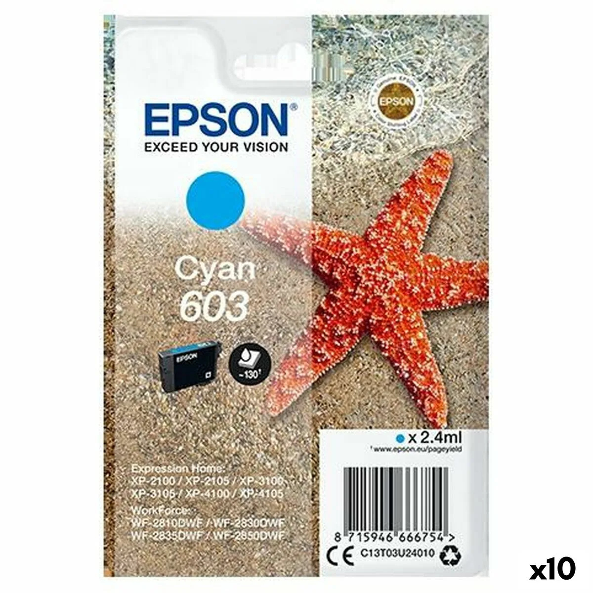 Cartouche d encre originale epson xp 2100 3100 4100 wf 2830dwf 2850dw no 603 cyan 10 unites s843544957. Bienvenue dans l'écosystème Diaytar, où chaque produit a été pensé pour s'intégrer parfaitement dans votre vie moderne