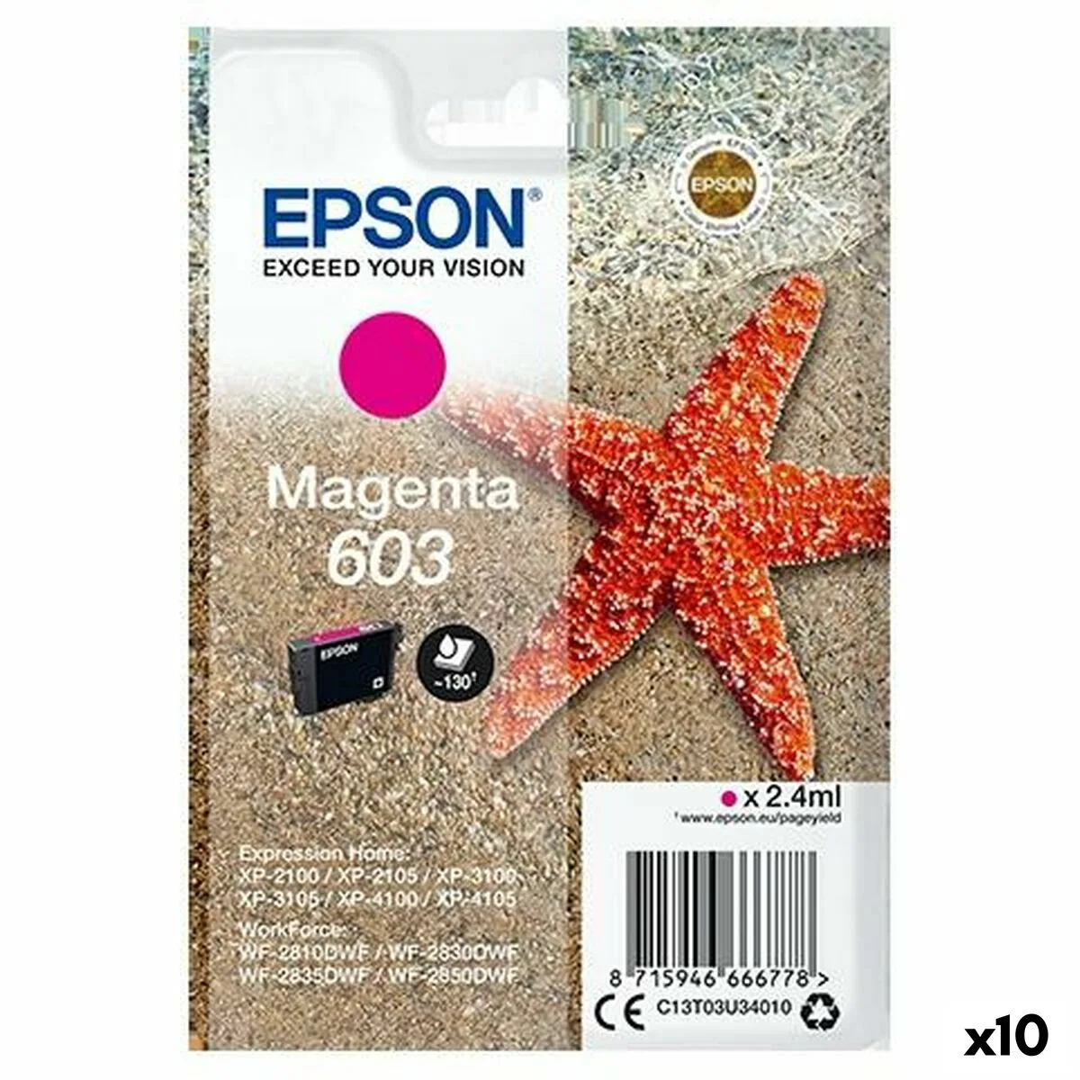 Cartouche d encre originale epson xp 2100 3100 4100 wf 2830dwf 2850dw no 603 magenta 10 unites s843545046. Votre vie, simplifiée et stylisée par Diaytar et sa collection de produits essentiels et innovants