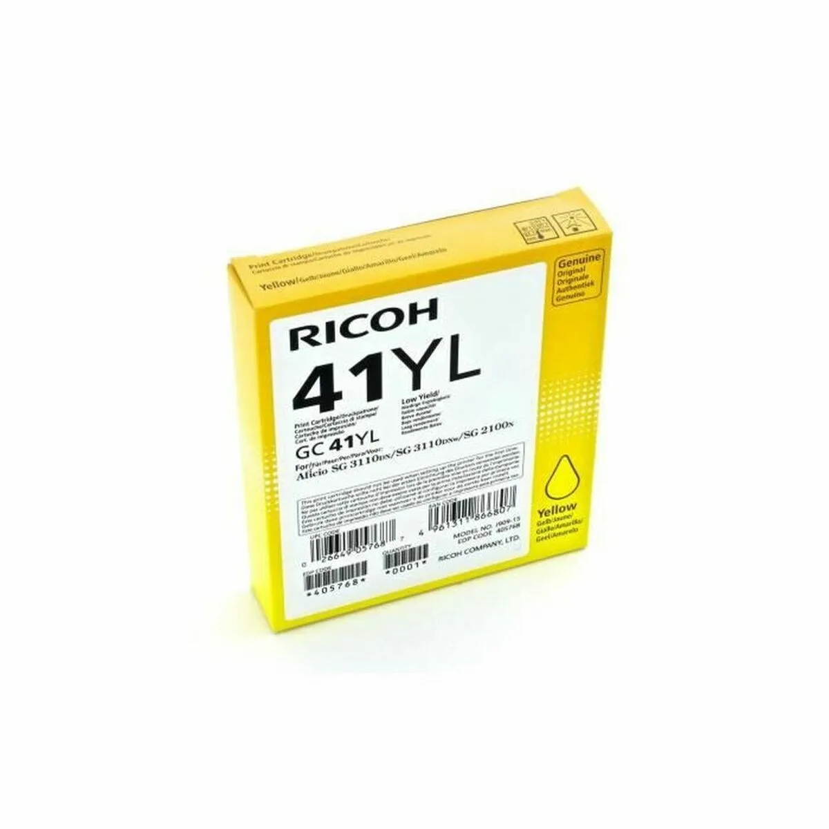 Cartouche d encre originale ricoh 405768 jaune m051719287. Laissez-vous guider par Diaytar à travers la jungle des produits pour dénicher ceux qui méritent vraiment votre attention