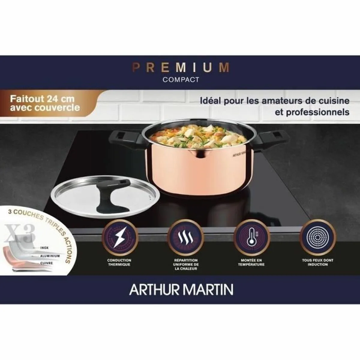 Casserole arthur martin am945gt gris o 24 cm 2 4 l s7100296697. Diaytar : Votre destination shopping en ligne pour découvrir les dernières tendances et produits généraux soigneusement sélectionnés