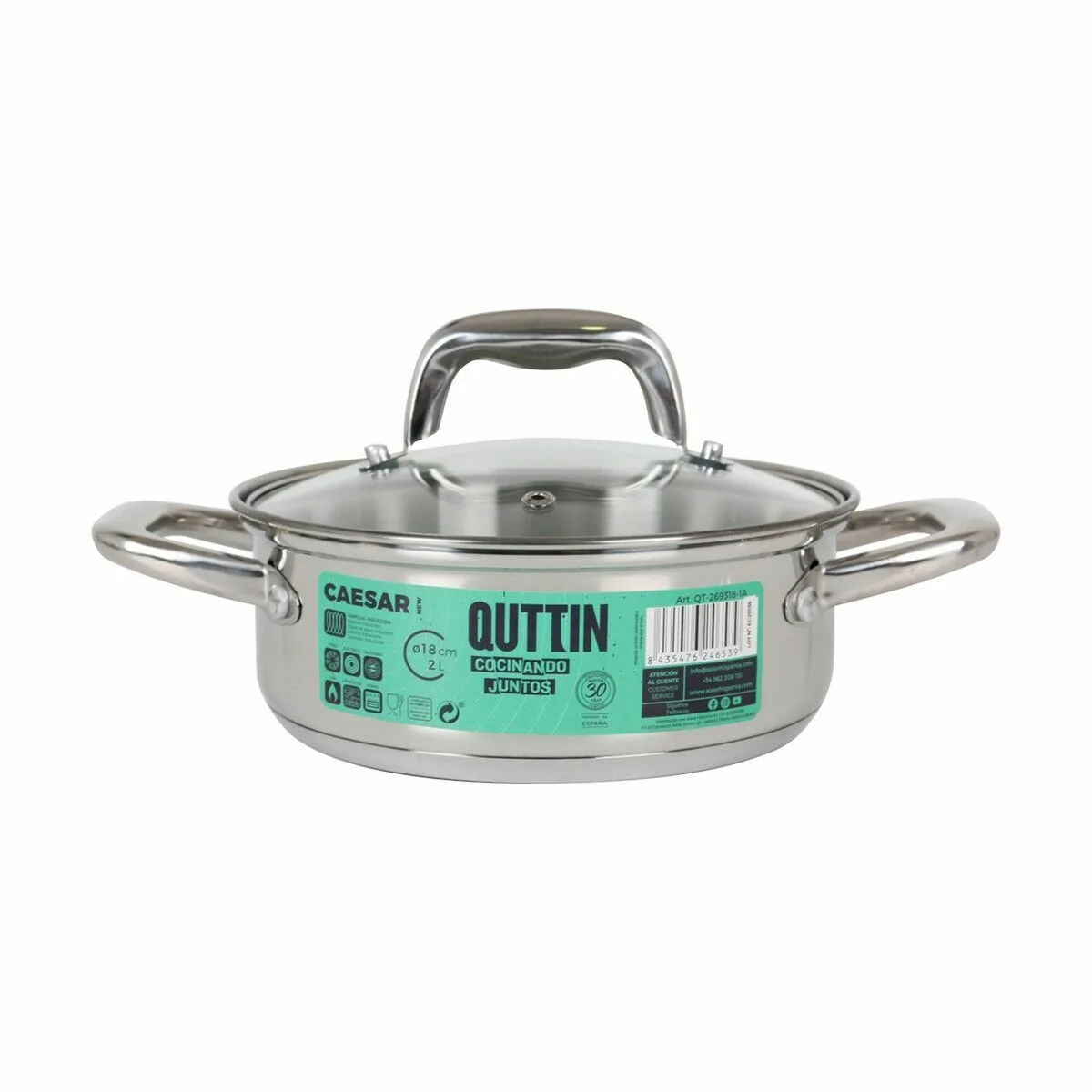 Casserole avec couvercle en verre quttin caesar acier o 18 x 7 cm 6 unites s222663216. Bienvenue dans l'écosystème Diaytar, où chaque produit a été pensé pour s'intégrer parfaitement dans votre vie moderne