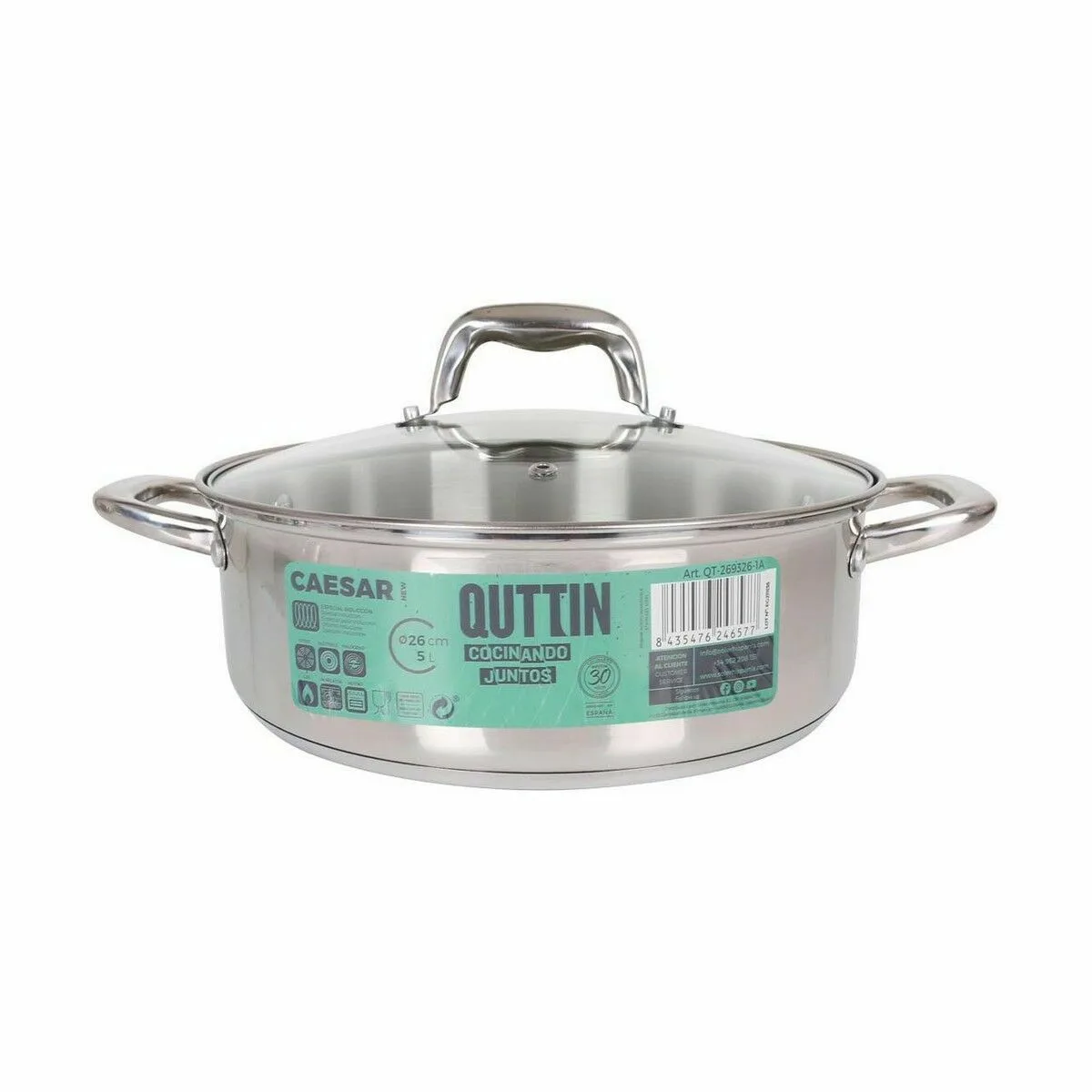 Casserole avec couvercle en verre quttin caesar acier o 26 x 9 cm 4 unites s222663687. Diaytar se positionne comme le carrefour des produits innovants, qu'ils relèvent de la tech, de la maison ou du quotidien