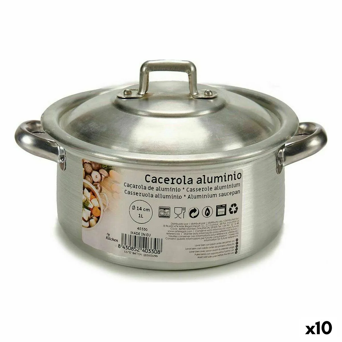 Casserole avec couvercle kinvara 100002 argente o 14 cm 1 l 10 unites s362364831. Chez Diaytar, nous fusionnons l'utile à l'agréable avec une gamme complète de produits soigneusement choisis pour leur design et leur fonctionnalité