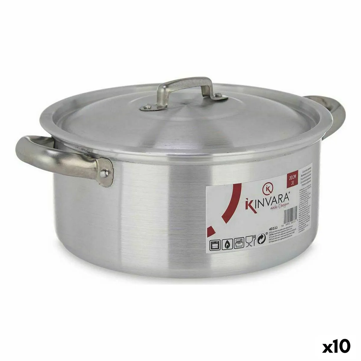Casserole avec couvercle kinvara 100005 argente 3 l 10 unites s362365154. Diaytar a été imaginé pour les acheteurs avisés qui recherchent autant la performance que le design dans leurs produits