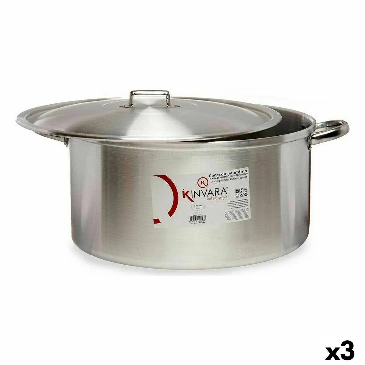 Casserole avec couvercle kinvara 100015 argente 53 x 24 x 43 cm 3 unites s362366162. Chez Diaytar, chaque détail compte pour votre satisfaction totale.