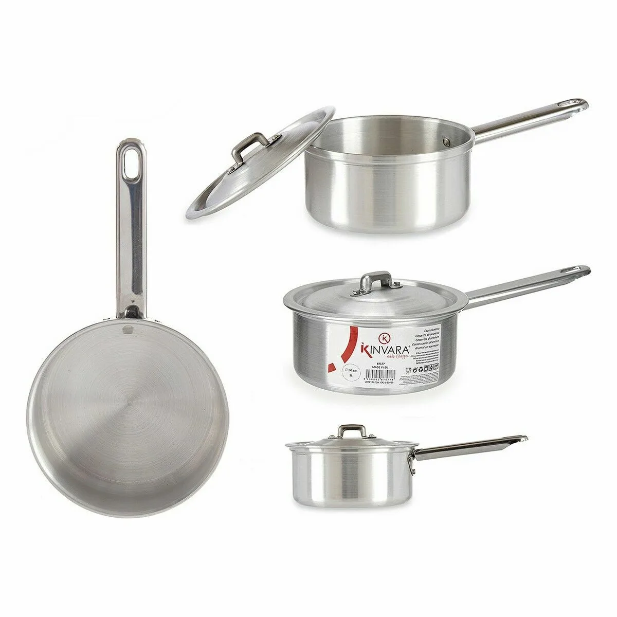 Casserole avec couvercle kinvara 100018 argente aluminium o 14 cm 1 l 10 unites s362586888. Diaytar, c'est le grand ménage de printemps dans vos habitudes shopping : on garde l'essentiel, on jette le superflu.