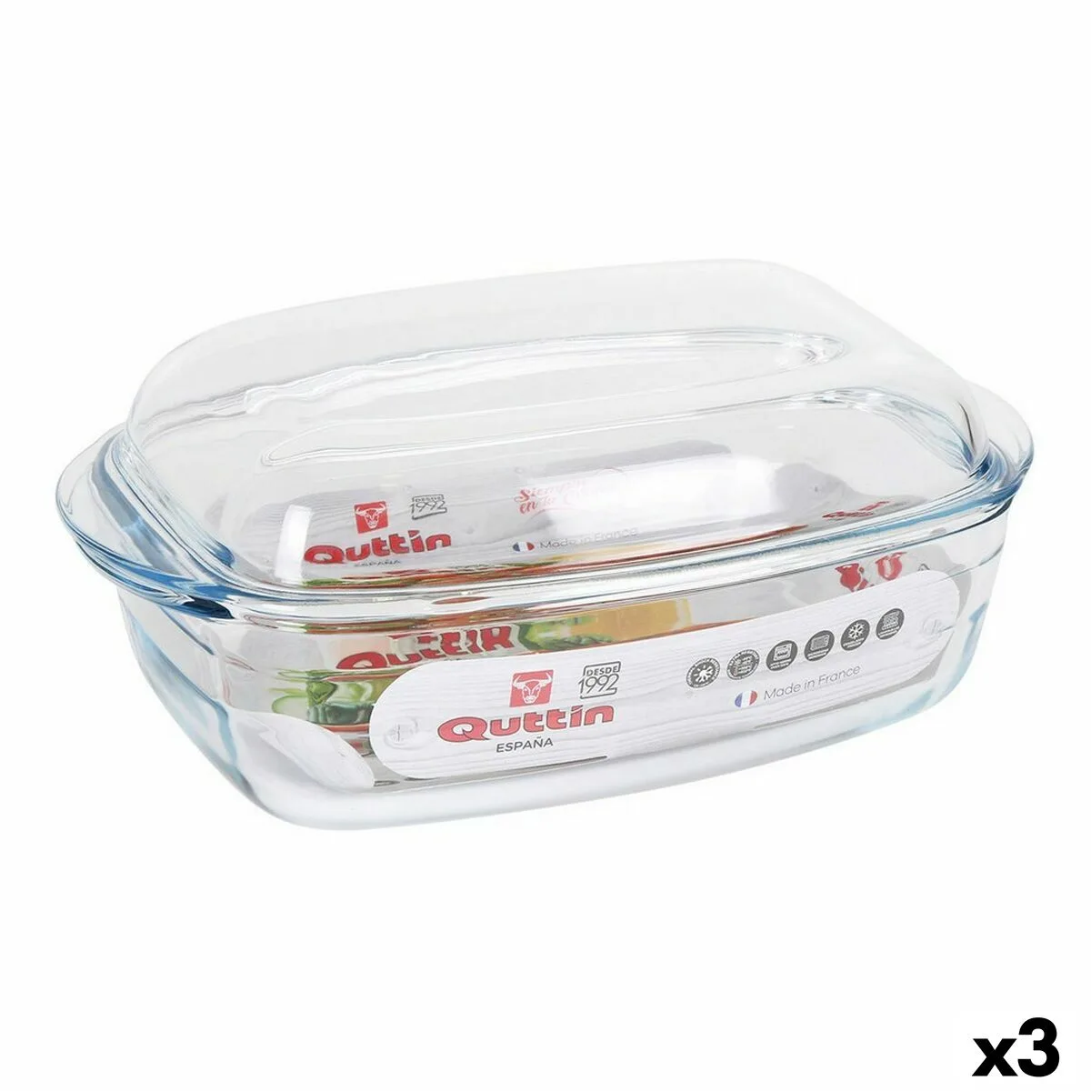 Casserole avec couvercle quttin 63096 verre 32 8 x 19 7 x 13 cm 3l 1 5l s222686213. Rejoignez la communauté Diaytar et vivez une expérience shopping unique.
