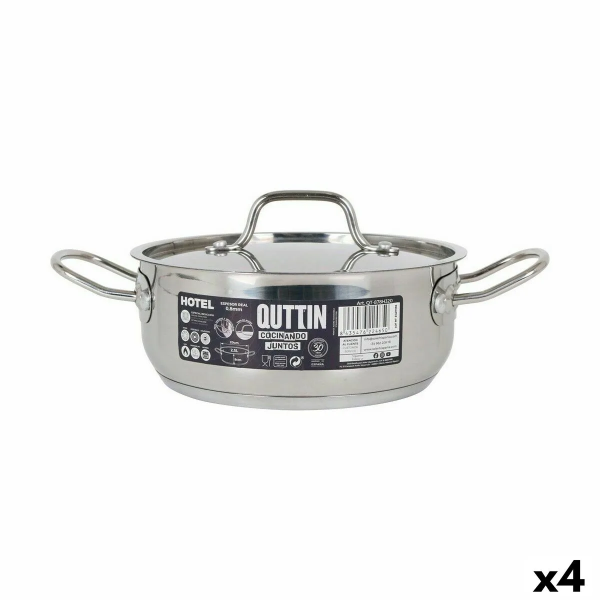 Casserole avec couvercle quttin hotel acier o 20 x 8 cm 4 unites s222679170. Diaytar est le résultat de milliers d'heures de recherche et développement pour vous offrir une offre généraliste d'exception.