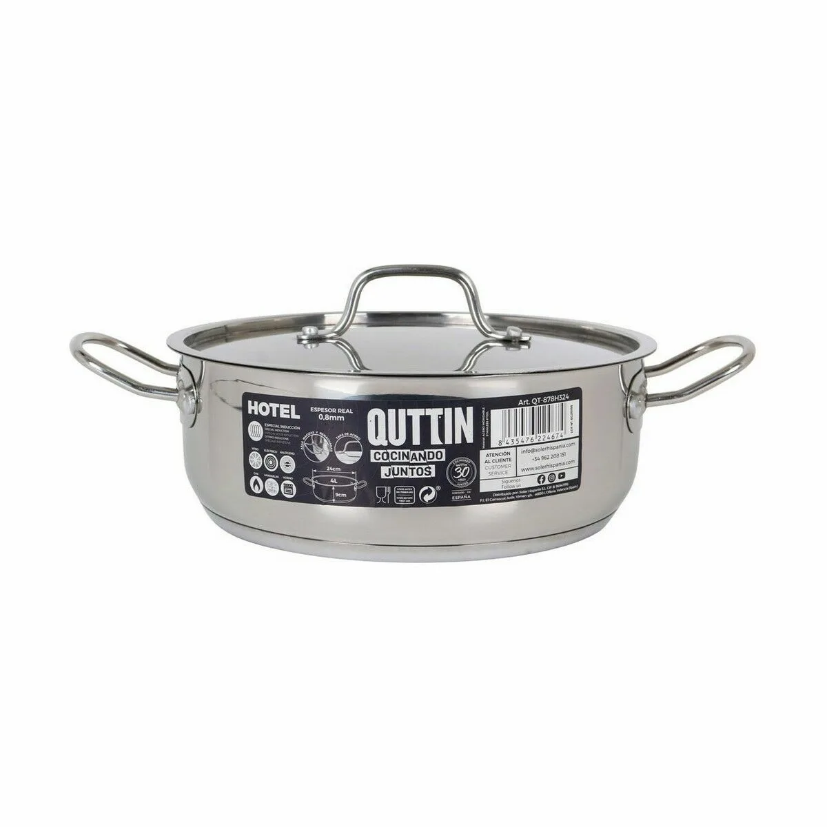 Casserole avec couvercle quttin hotel acier o 24 x 9 cm 4 unites s222679361. Diaytar transforme l'essai du e-commerce généraliste en vous offrant une expérience curated, qualitative et surprenante