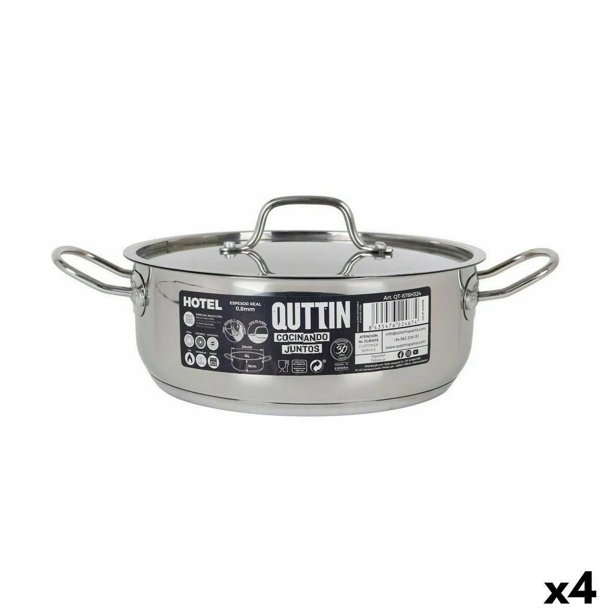 Casserole avec couvercle quttin hotel acier o 24 x 9 cm 4 unites s222679391. Diaytar, le compagnon des esprits créatifs et exigeants en quête de produits généraux hors des sentiers battus