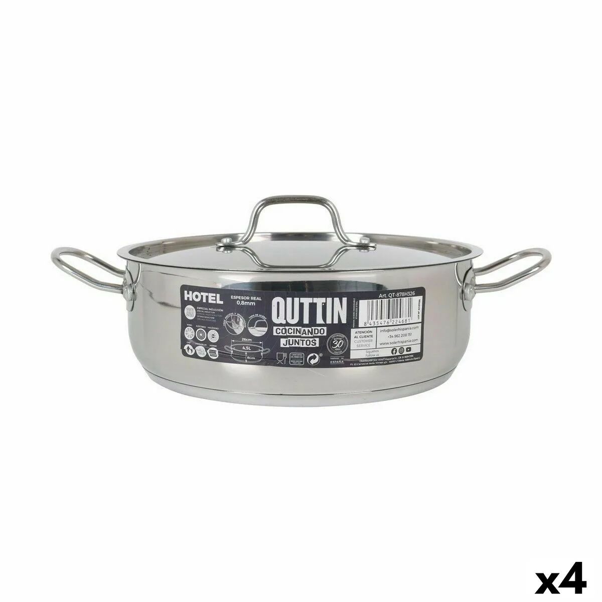 Casserole avec couvercle quttin hotel acier o 26 x 9 cm 4 unites s222679472. Nous avons bâti Diaytar sur un principe simple : offrir le meilleur des produits généraux et électroniques sans élitisme
